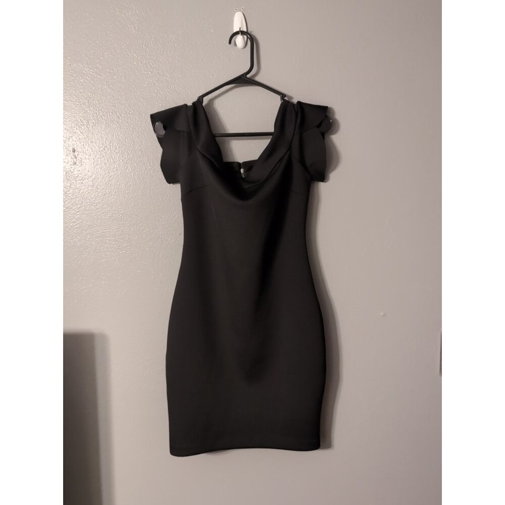 Guess Black Molly Off The Shoulder lined Dress Women's Size S Full Back Zip